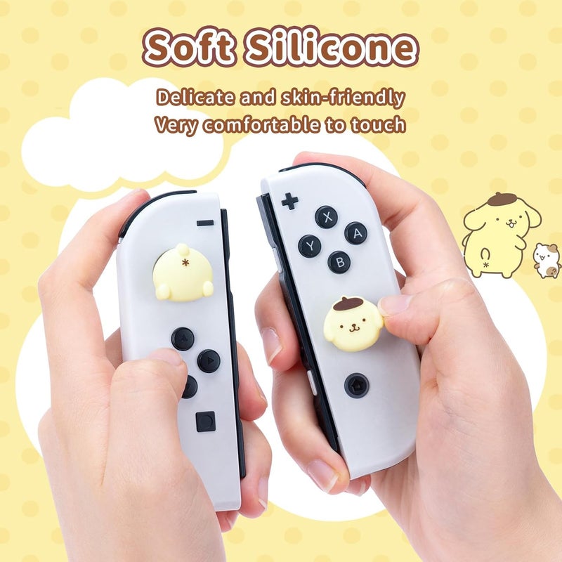 Kuitmor Cute Silicone Joystick Thumb Grip Caps,Joy Con Cover Compatible with Switch/OLED/Switch Lite,4PCS - Dog - Image 4